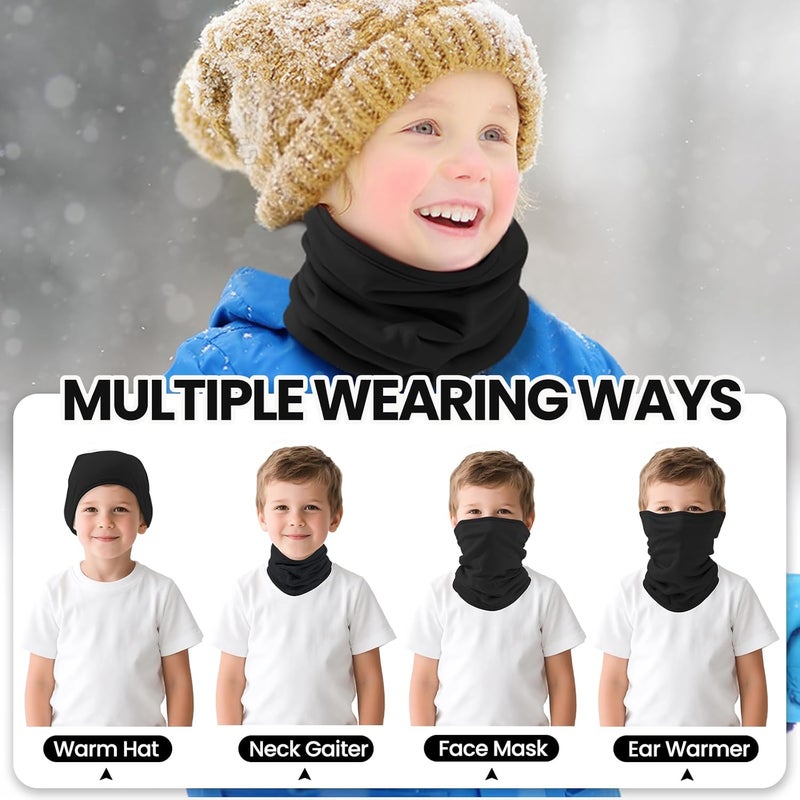 Beehow Store Kids Balaclava Ski Mask&Neck Gaiter Winter for Boys&Girls,Fleece Windproof Neck Warmer for Skiing Cycling Hiking - Image 2